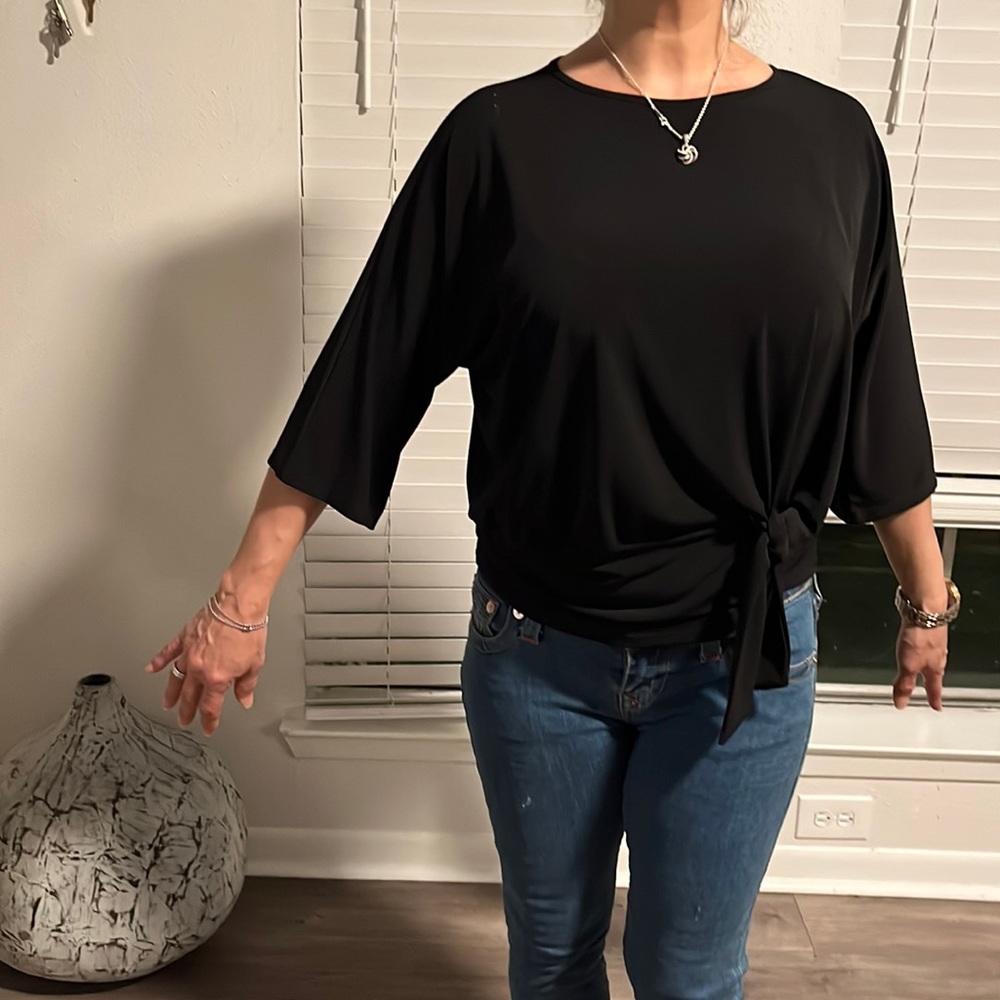 Black Dressy Loose Fitting side tie.